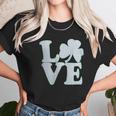 Shamrock Love Funny St Pats Paddy Patrick Pattys Green Heart Cute Unisex T-Shirt Gifts for Her