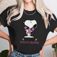 Snoopy No One Fights Alone Breast Cancer Awareness Shirt Unisex T-Shirt Gifts for Her