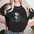 Snoopy Riding Motorcycle Shirt Unisex T-Shirt Gifts for Her