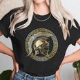 Spartan Helmet Gold Gladiator Sparta Greek Gym Workout Unisex T-Shirt Gifts for Her