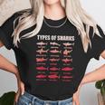 Types Of Sharks 15 Great White Hammerhead Marine Bio Unisex T-Shirt Gifts for Her