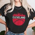 Vintage Downtown Cleveland Ohio Skyline Baseball Unisex T-Shirt Gifts for Her