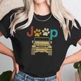 Vintage Jeeps Retro 70S Sunset Paws Print Dog Cat Lover Gift Unisex T-Shirt Gifts for Her