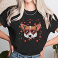 Welsh Corgi Face Heart Glasses Cute Valentines Day Dog Gift Unisex T-Shirt Gifts for Her