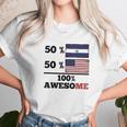 50 El Salvadorian 50 American 100 Awesome Unisex T-Shirt Gifts for Her