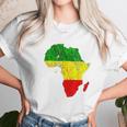 Africa Map Reggae Rasta Green Yellow Red Africa Pride Unisex T-Shirt Gifts for Her