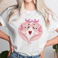 Axolotl Amphibian Love With Heart Valentine Unisex T-Shirt Gifts for Her