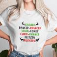 Dasher Dancer Prancer Vixen Comet Cupid Donner Blitzen Rudolph Unisex T-Shirt Gifts for Her