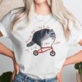 Funny Raccoon On Bike Do Silly Thing Unisex T-Shirt Gifts for Her