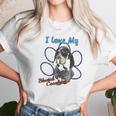 I Love My Bluetick Coonhound Dog Lover Paws Print Unisex T-Shirt Gifts for Her