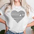 Love Shark Minimalist Line Drawing Shark Fin Unisex T-Shirt Gifts for Her