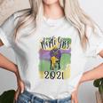 Mardi Gras Cozy Bernie Sanders Sitting Inauguration Funny Unisex T-Shirt Gifts for Her