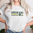 Retro Football Stripe Green Bay Football Wisconsin Green Bay Unisex T-Shirt Gifts for Her