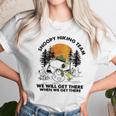 Snoopy Hiking Team We Will Get There When We Get There T-Shirt Unisex T-Shirt Gifts for Her