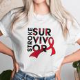 Stroke Survivor Red Ribbon Awareness Unisex T-Shirt Gifts for Her