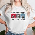 Stuck Between Idk Idc Pug Dog Unisex T-Shirt Gifts for Her