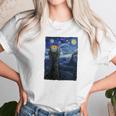 Vincent Van Gogh The Starry Night With Lord Of The Rings Middle Earth Sauron Tower Evil Eye Tshirt Unisex T-Shirt Gifts for Her