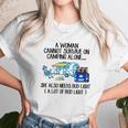 A Woman Cannot Survive On Camping Alone She Also Needs Bud Light Unisex T-Shirt Gifts for Her