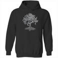 Acoustic Guita Hand Printed Willow Tree Asphalt Hoodie