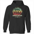 Born In April 1986 Vintage Limited Edition 35Th Birthday Hoodie