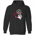 Canine Pet Rescue Cpr Peace Love Rescue With Pawprint Dog Puppy Hoodie