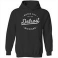 - Classic Retro Vintage Detroit Michigan Motor City Hoodie