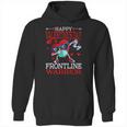 Dabbing Heart Masked Happy Valentines Day Frontline Warrior Hoodie