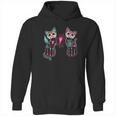 Day Of The Dead Cats Cat Lovers Dia De Los Muertos Hoodie