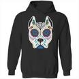 Dog Sugar Skull Dia De Los Muertos Pit Bull Day Of The Dead Hoodie