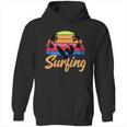 Funny Retro Surfing Logo Hoodie