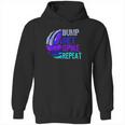 Girls Volleyball Bump Set Spike Repeat Blue Purple Teen Gift Hoodie