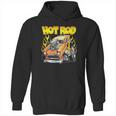 Hot Rod 55 Gasser Blown Jacked Up Flames Car Hoodie