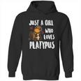 Just A Girl Who Loves Platypus Funny Platypus Costume Graphic Design Printed Casual Daily Basic Hoodie