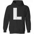 Letter L Capital Alphabet Bold Style Hoodie