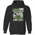 Level 10 Unlocked Awesome 2011 Video Game 10Th Birthday Gift Green Hoodie