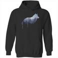 Lone Wolf Survives The Mountain Silhouette Art Hoodie