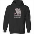 I Love Baby Elephants Funny Cute Chibi Elephant Gift Hoodie