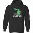 Made In Detroit Michigan State Map Motor City Area 313 Gift Hoodie