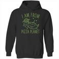 Neon Green Alien Pizza Planet Hoodie