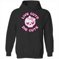 Pastel Goth Live Cute Die Cute Skull Bow And Heart Shape Hoodie