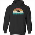 Retro Black Hawk Helicopter Pilot Vintage Sunset Hoodie