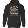 Retro March 199427Th Birthday Gift 27 Years Old Hoodie