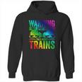 Retro Trains Gift Train Models Trainspotting Trainspotter Gift Graphic Design Printed Casual Daily Basic Hoodie