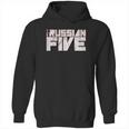 The Russian Five Official Movie Official Logo Of Red Wings Documentary Hoodie