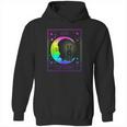 Tarot Card Crescent Moon And Cat Pastel Goth Hoodie