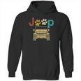 Vintage Jeeps Retro 70S Sunset Paws Print Dog Cat Lover Gift Hoodie