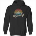 Wyoming Vintage Mountains Bison American Buffalo Hoodie