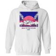 Back To The Future 1985 Neon Delorean Sunset Graphic Hoodie