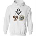 Mens Mason Scottish York Rite Masonic Black Down Hoodie