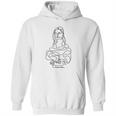 Mona Lisa One Line Drawing Hoodie